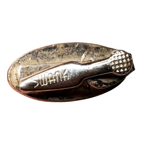 Tie Clip Lot Sterling Swank Signed .5" Lot of 3 Vtg - Picture 4 of 5